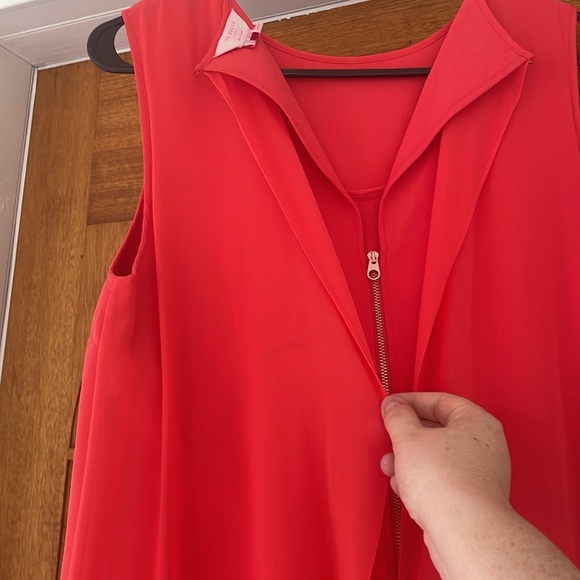 Ted Baker orange sleeveless dress size 3 (us size 8) - Picture 4 of 6